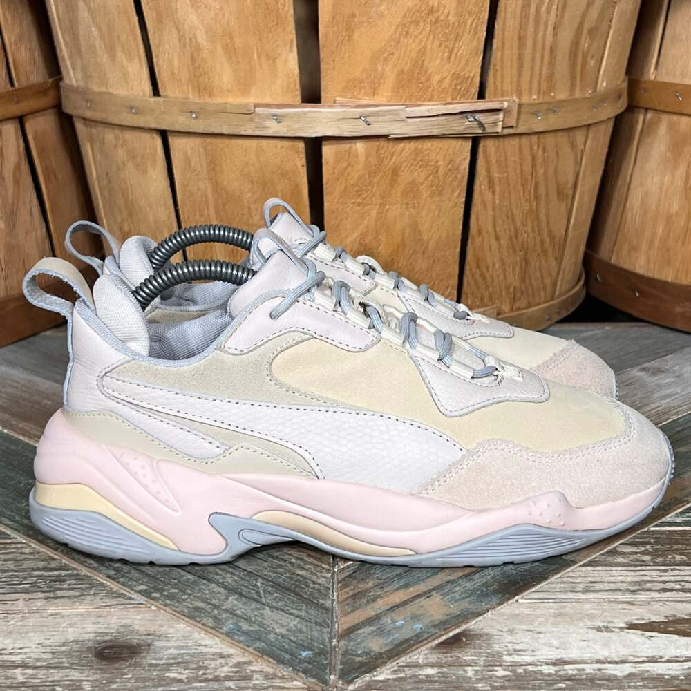 Puma Thunder Desert Particle Beige Pink Tan Leather Suede Sneakers Womens Size 8